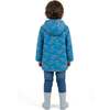 Boys Allover Print Raincoat, Blue Dino - Raincoats - 3