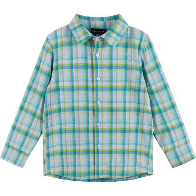 Boys 4-Piece Vest Set, Navy & Khaki Plaid - Mixed Apparel Set - 7