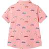 Boys Blue Printed Knit Buttondown, Orange Cars - Button Downs - 5 - thumbnail