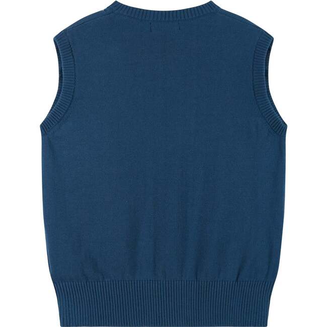 Boys 4-Piece Vest Set, Navy & Khaki Plaid - Mixed Apparel Set - 9