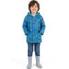 Boys Allover Print Raincoat, Blue Dino - Raincoats - 6