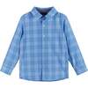 Boys 4-Piece Vest Set, Aqua & Grey Plaid - Mixed Apparel Set - 7