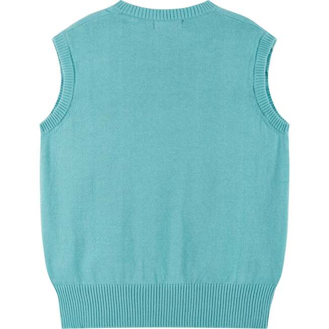 Boys 4-Piece Vest Set, Aqua & Grey Plaid - Mixed Apparel Set - 10