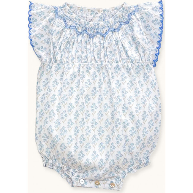 Romper Donna hand-smocked primrose blue