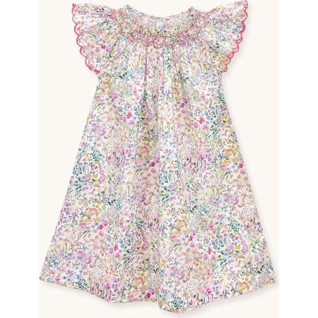 Dress Stella hand-smocked in Liberty Felda