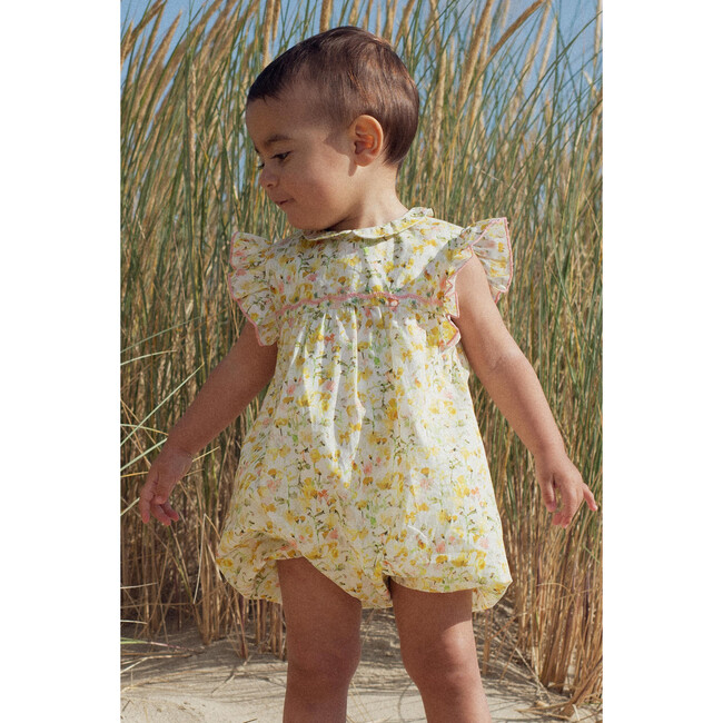 Romper Gilda hand-embroidered in Liberty