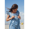 Dress Eden with cross-stitch embroidery in denim lignt - Dresses - 2 - thumbnail