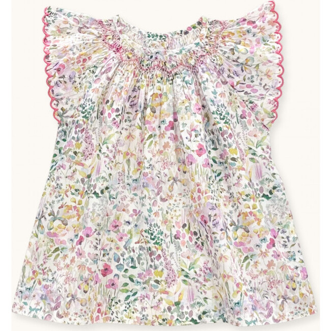 Baby dress Gabrielle hand-smocked in Liberty Felda