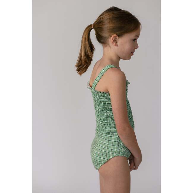 Tessa Smocked One Piece in Apple Check