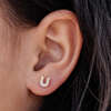 Horseshoe Studs, Lilac - Earrings - 2 - thumbnail
