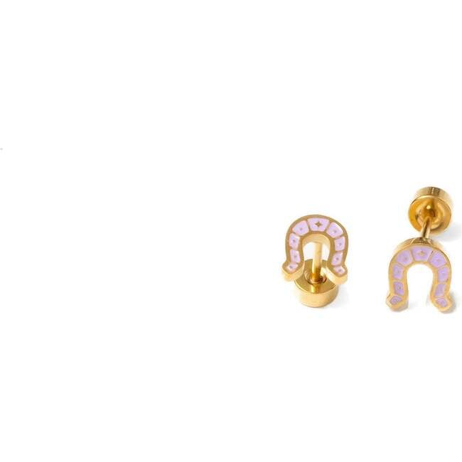 Horseshoe Studs, Lilac - Earrings - 3