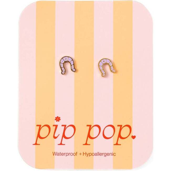 Horseshoe Studs, Lilac - Earrings - 4
