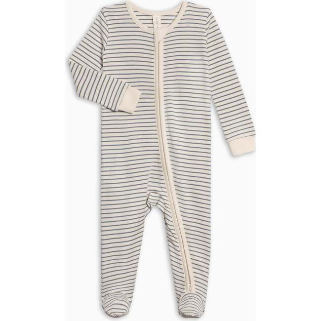 Peyton Zipper Sleeper, Bay Stripe / Ivory + Sea