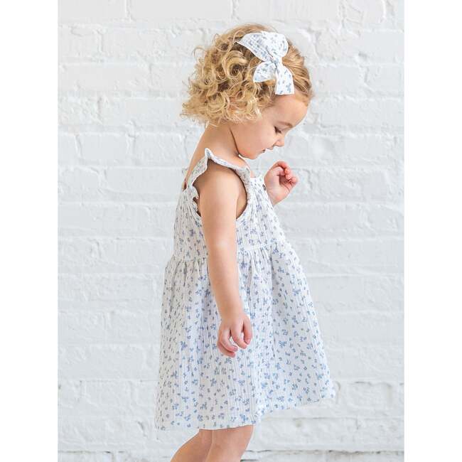 Maisy Muslin Ruffle Strap Dress, Rosebay Floral / Coconut + Sea