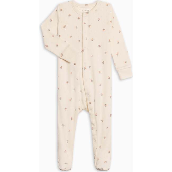 Skylar Pointelle Sleeper, Maris Floral / Ivory + Sea