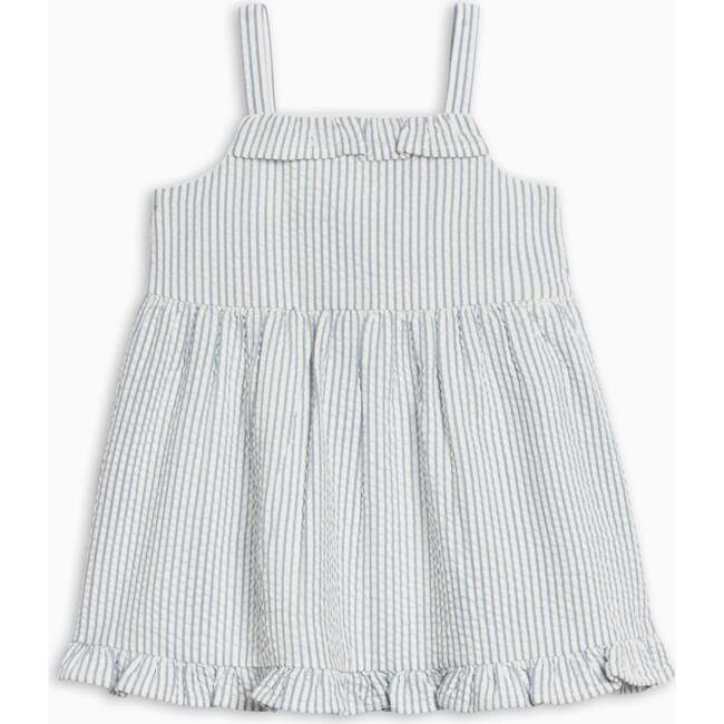 Juliette Seersucker Tank Dress, Shore Stripe / Sea