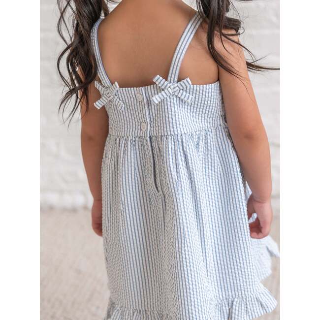 Juliette Seersucker Tank Dress, Shore Stripe / Sea - Dresses - 4