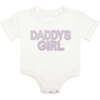 Daddy's Girl Patch Short Sleeve Romper, White - Rompers - 1 - thumbnail