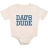 Dad's Dude Patch Short Sleeve Romper, Natural - Rompers - 1 - thumbnail