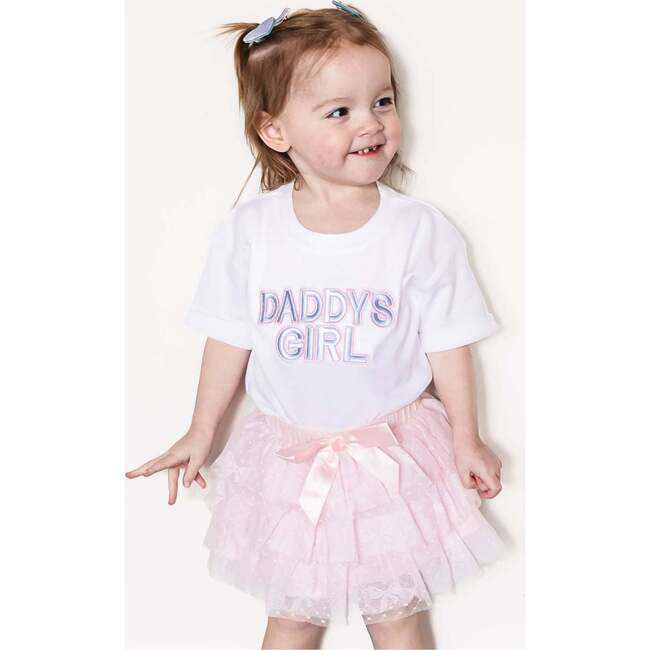 Daddy's Girl Patch Short Sleeve Romper, White