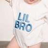 Lil Bro Embroidered Patch Short Sleeve Romper, Natural - Rompers - 3