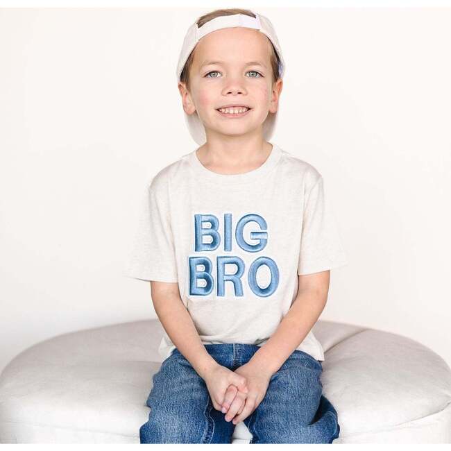 Big Bro Embroidered Patch Short Sleeve T-Shirt, Natural Heather