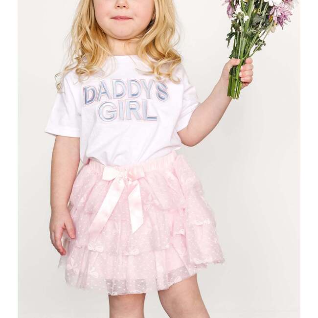 Daddy's Girl Patch Short Sleeve T-Shirt, White - T-Shirts - 3
