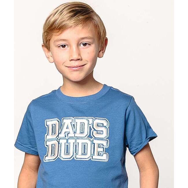 Dad's Dude Patch Short Sleeve T-Shirt, Indigo - T-Shirts - 3