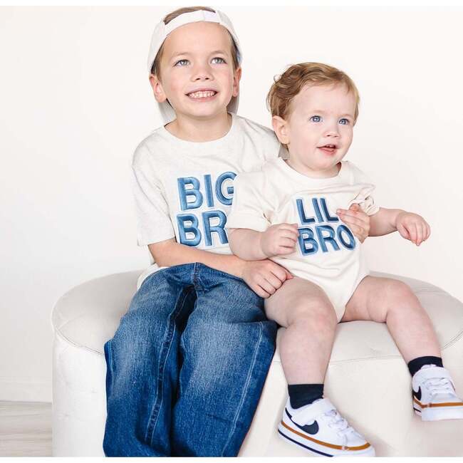 Big Bro Embroidered Patch Short Sleeve T-Shirt, Natural Heather - T-Shirts - 4