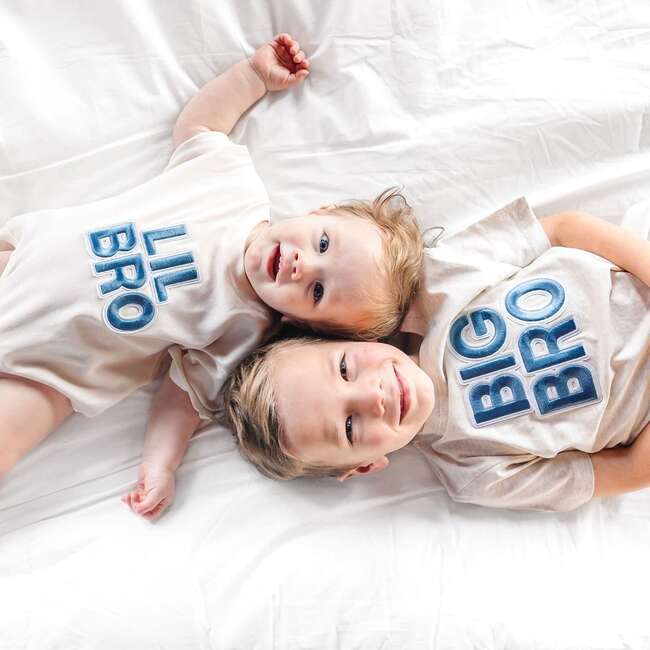 Big Bro Embroidered Patch Short Sleeve T-Shirt, Natural Heather - T-Shirts - 5