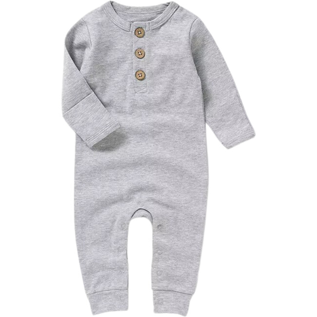 Organic Everyday Playsuit, Gray