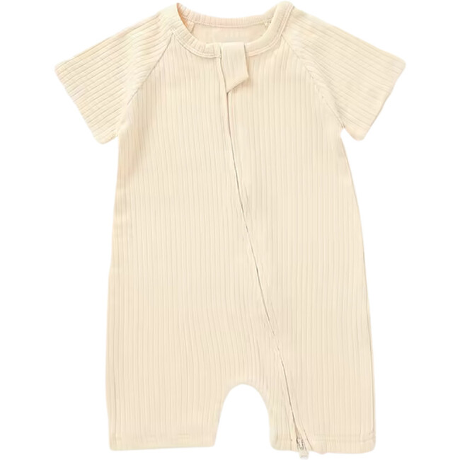 Organic Coastal Day Romper, Warm Sand