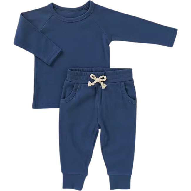 Organic Little Lounger Set, Deep Blue