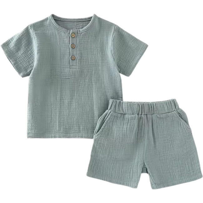 Organic Beach Bum Set, Seafoam