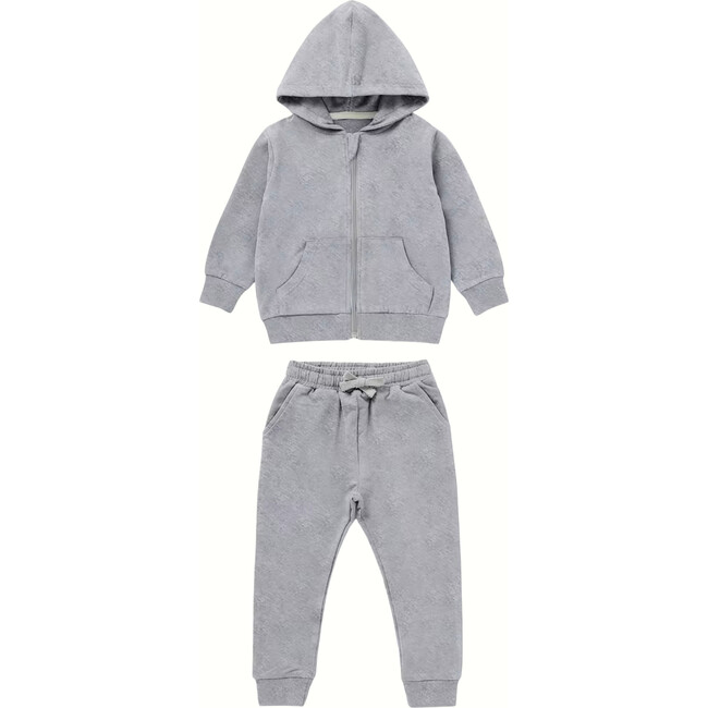 Organic Explorer Zip Hoodie & Sweatpants Set, Gray