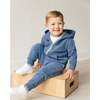 Organic Explorer Zip Hoodie & Sweatpants Set, Dusty Blue - Mixed Apparel Set - 2