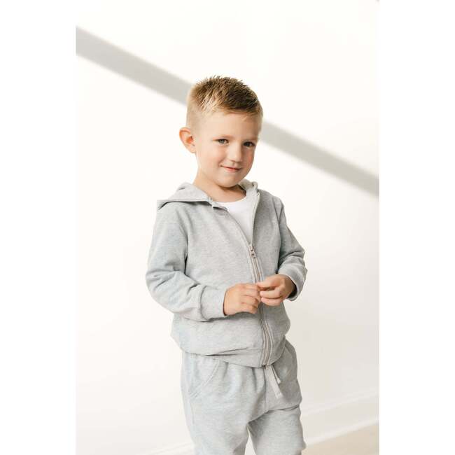 Organic Explorer Zip Hoodie & Sweatpants Set, Gray