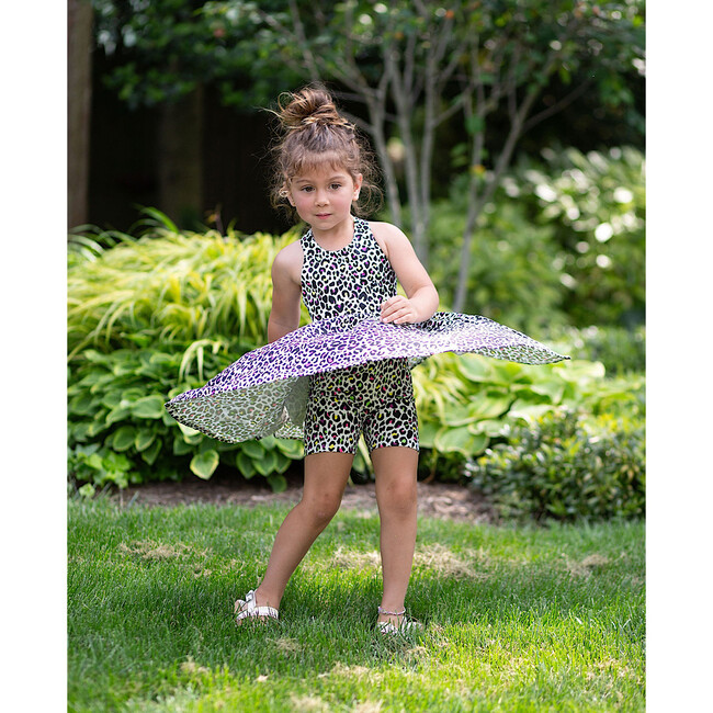 Biker Shorts in Neon Leopard - Shorts - 3