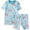 Shade 2 Piece PJ Short Sleeve Short Leg, Little Golfer Blue - Pajamas - 1 - thumbnail