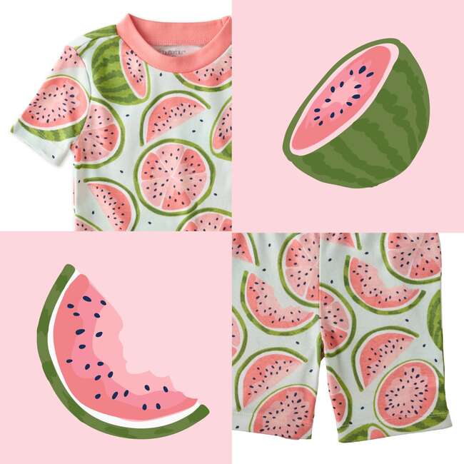 Shade 2 Piece PJ Short Sleeve Short Leg, one in a melon