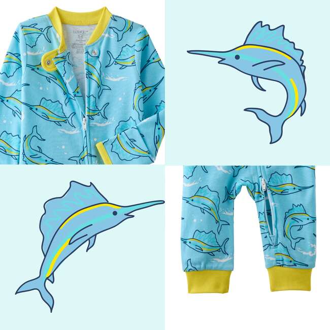 Shadow Footless Sleep and Play, Big Catch - Pajamas - 3