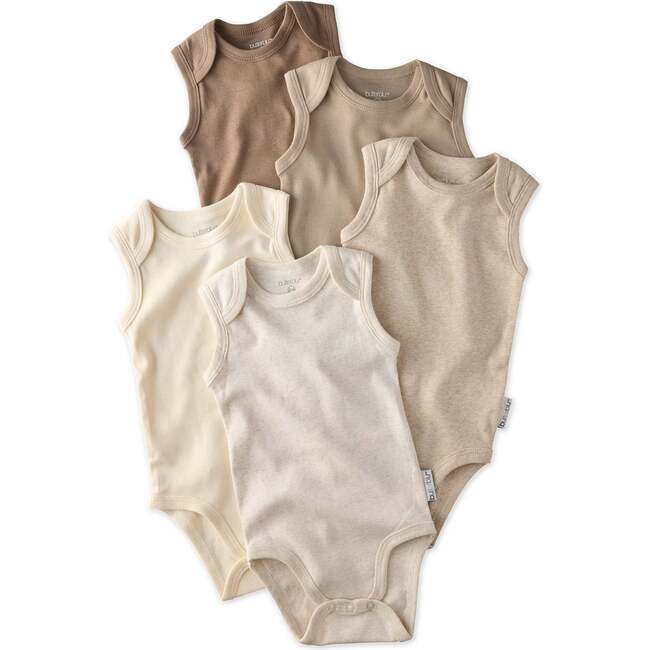 Sam Sleeveless Bodysuits, 5 Pack, natural