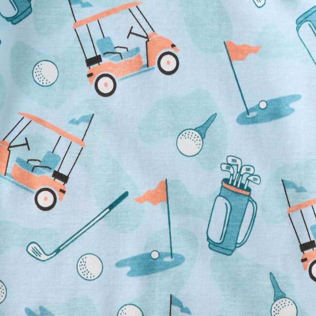 Shade 2 Piece PJ Short Sleeve Short Leg, Little Golfer Blue