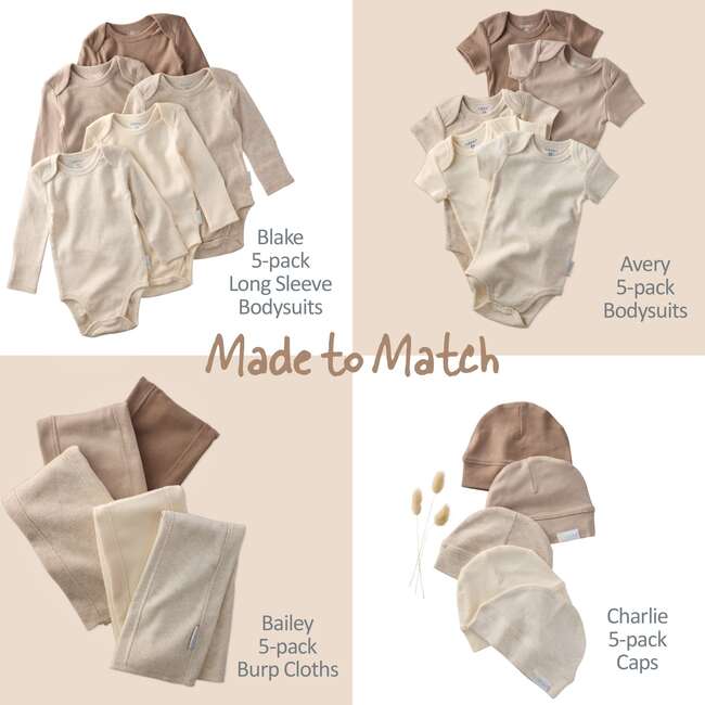 Sam Sleeveless Bodysuits, 5 Pack, natural - Onesies - 3