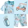 Shade 2 Piece PJ Short Sleeve Short Leg, Little Golfer Blue - Pajamas - 3