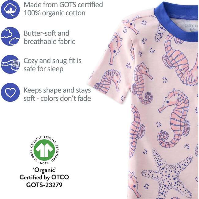 Shade 2 Piece PJ Short Sleeve Short Leg, horse-sea - Pajamas - 4