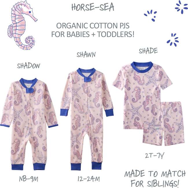 Shade 2 Piece PJ Short Sleeve Short Leg, horse-sea - Pajamas - 5