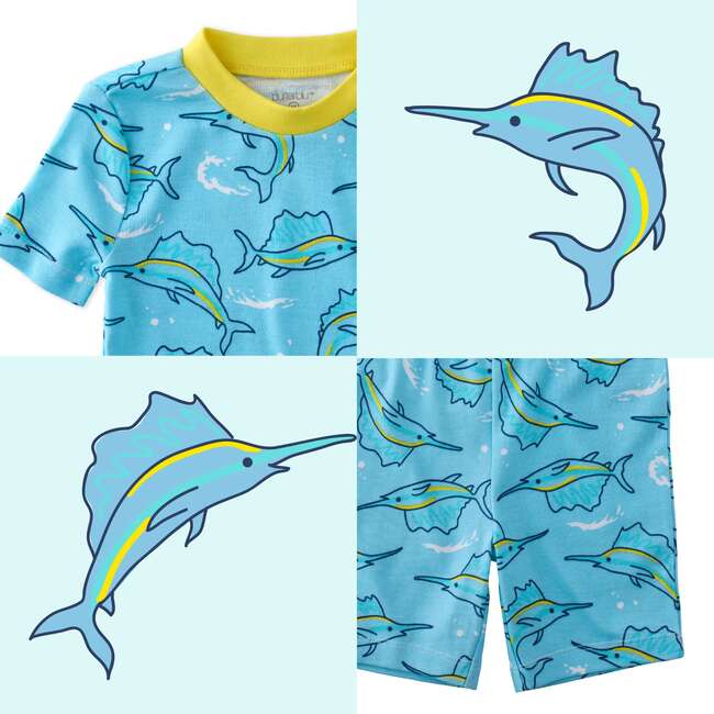 Shade 2 Piece PJ Short Sleeve Short Leg, Big Catch - Pajamas - 3
