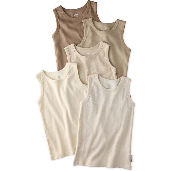 Malone Muscle Tees, 5 Pack, natural