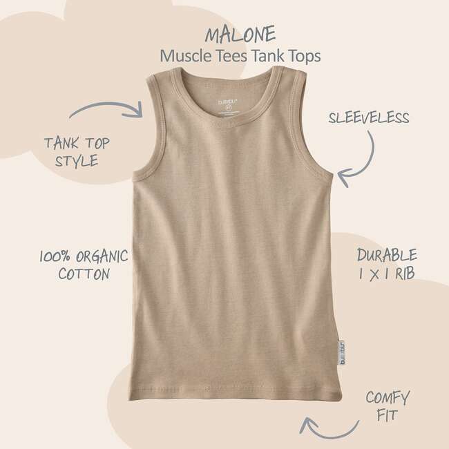 Malone Muscle Tees, 5 Pack, natural - Tank Tops - 4